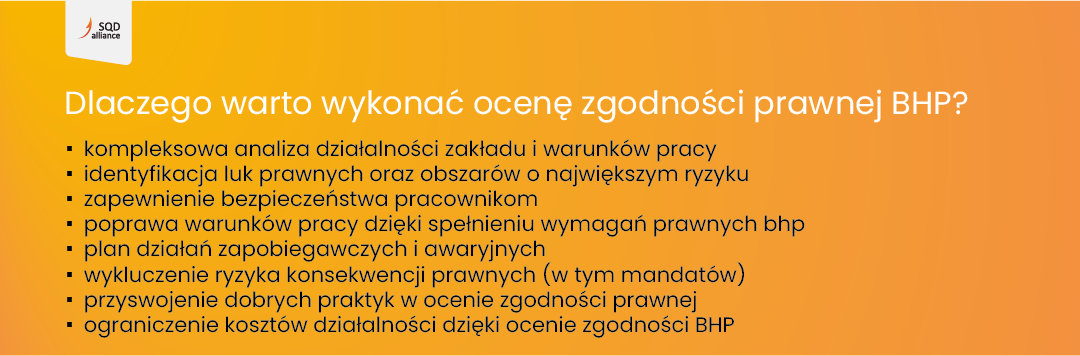 SQDA Ocena zgodności prawnej z przepisami bhp